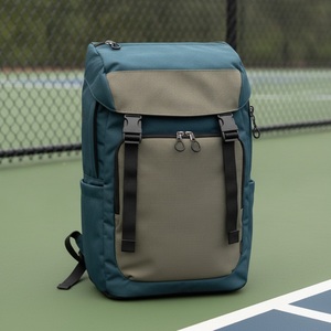 Sac à dos en toile pour raquettes de pickleball, tennis et padel, capacité 2 raquettes, logo personnalisé, vente en gros, fermeture éclair, sport décontracté - Product Image 3