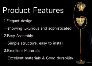 Modern T-Stage Luxo Acrílico & Cristal Adereços De Casamento de Alta Qualidade Ferro Piso Lâmpadas Peça central para Wedding & Party Decor - Product Image 5