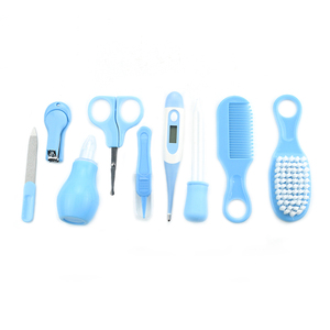 9 pièces Silicone bébé produits Kit de soins de santé ensemble Portable maison utilisé bébé soins Kit cadeaux bébé toilettage ensemble fournitures médicales - Product Image 3