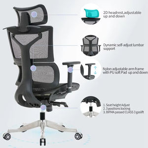 Nouveau design de bureau Appui-tête tournant Chaise fauteuil avec roues en Chine Chaises pour le travail de bureau - Product Image 4