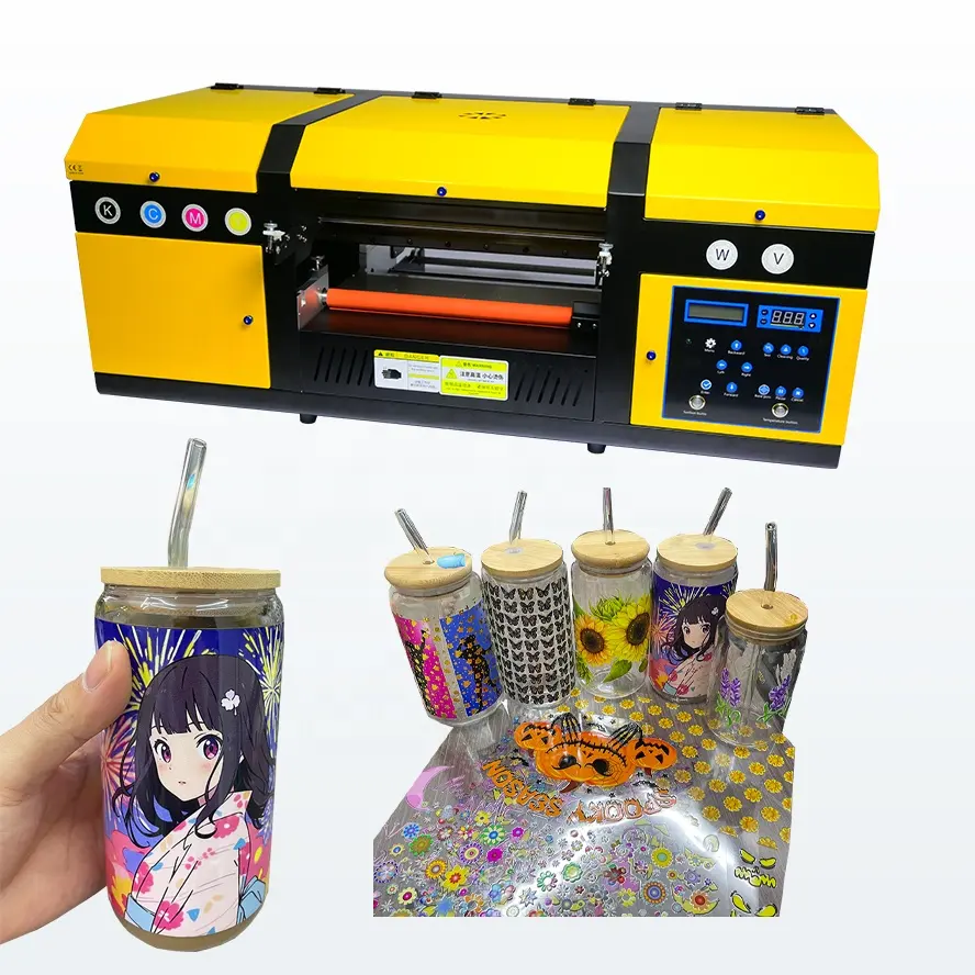 30Cm A3 Roll To Roll Uv Dtf Printer Automatische Aangepaste Koude Overdracht Film Sticker Label Printer Met Laminator