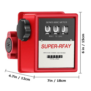Medidor mecánico BSP de 100 LPM, 1 pulgada, alta precisión, 3 contadores digitales, medidor de flujo de gasóleo y diésel - Product Image 5