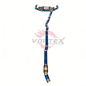 Système d'échappement Vortex Performance Titanium compatible avec BMW F22 F23 228i N20 2.0T Valvetronic, silencieux arrière avec tuyau de soudure à découpe en forme de pi. - Product Image 3