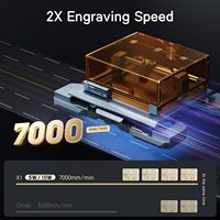 Machine de gravure laser infrarouge de bureau Wainlux X1 à double clic, adaptée à divers matériaux : métal, bois, cuir, plastique
