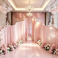 Support de toile de fond de scène de mariage en fer en forme de S, support de drapé pour escalier, cadre de support de forme personnalisée pour la décoration d'événements de banquet et de célébrations