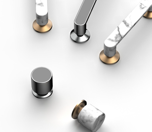 Manija de armario de mármol para baño <span class=keywords><strong>Jess</strong></span> White, perilla de un solo orificio de 4 pulgadas <span class=keywords><strong>y</strong></span> 5 pulgadas, muebles para el hogar, manija de piedra, tirador de armario de mármol - Product Image 4