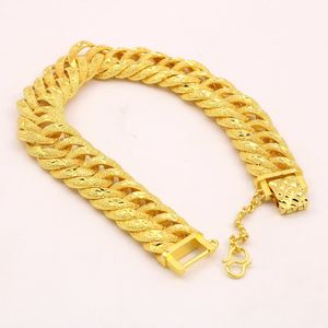 Pulsera <span class=keywords><strong>de</strong></span> muñequeras <span class=keywords><strong>de</strong></span> 15mm <span class=keywords><strong>de</strong></span> ancho chapada en oro Real, joyería <span class=keywords><strong>de</strong></span> estilo Hip Hop <span class=keywords><strong>Rock</strong></span> sólido para hombre <span class=keywords><strong>con</strong></span> circón para regalo - Product Image 3