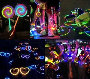 Nouveau bâton lumineux fluo, outil de fête mixte, lumière de fête nocturne, bâton lumineux, pack de bâtons lumineux avec connecteurs - Product Image 3