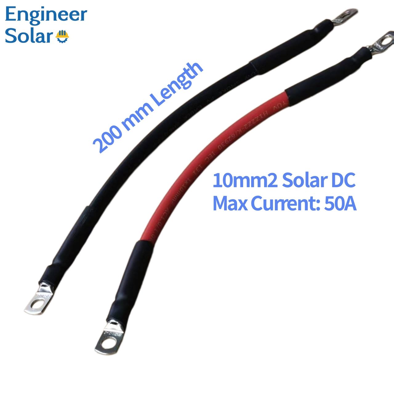 1 pièce : Longueur 200 mm, Embouts de câble 10 mm²