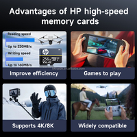 Carte mémoire professionnelle en plastique Mini TF SDXC 256 Go/512 Go/1 To 4K 8K U3 A2 V30 pour caméras d'action et drones
