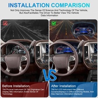NaviHua - Panel de Instrumentos Digital para Automóvil de 12.3 Pulgadas, Velocímetro LCD para GMC Sierra Chevrolet Silverado 2013-2019