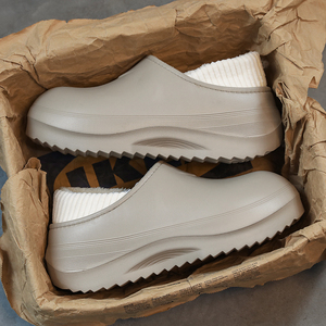 Chaussons unisexes doublés en polaire, chauds, imperméables, en similicuir, semelle antidérapante, confort pour la maison et l'extérieur, hiver - Product Image 3