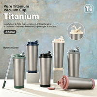 Tumbler Termal Titanium Anti Bocor Bebas BPA Kapasitas Besar Dinding Ganda Ramah Lingkungan Portabel Populer untuk Luar & Dalam Ruangan 6-12 Jam