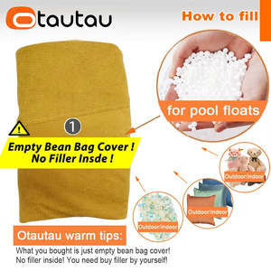 Funda Gigante <span class=keywords><strong>para</strong></span> Puff de Chenilla Impermeable <span class=keywords><strong>para</strong></span> Exteriores OTAUTAU de 4 pies, Sofá Cama <span class=keywords><strong>para</strong></span> Piscina SF386, Sin <span class=keywords><strong>Relleno</strong></span>, Por Favor, Rellénalo Tú Mismo - Product Image 2