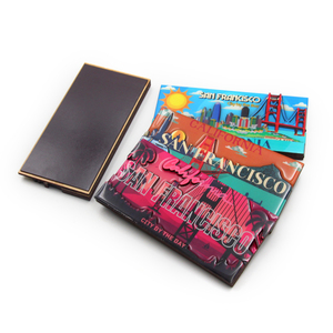 Imán de nevera de madera estilo 3D personalizado al por mayor recuerdos de uso doméstico con países de <span class=keywords><strong>San</strong></span> <span class=keywords><strong>Francisco</strong></span> para regalos de uso personal - Product Image 3