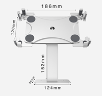 Support de tablette métallique antivol réglable compatible iPad pour système de point de vente (PDV) pour supermarché, centre commercial, machine de point de vente à écran tactile IDock