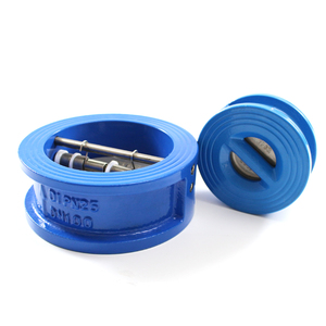 <span class=keywords><strong>Valvola</strong></span> di <span class=keywords><strong>Non</strong></span> <span class=keywords><strong>Ritorno</strong></span> a Doppio Disco Tipo Farfalla DN50 DN100 2\" PN16 Manuale per Fluidi Base - Product Image 5