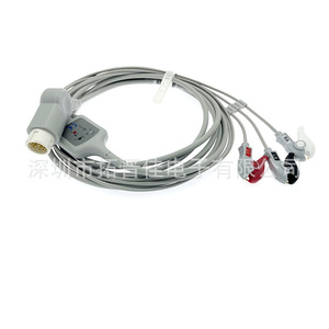 Compatible Ecg Lead Cable 12 Pin For Philips Mp20 40 50 Vm4 6 8 <strong>Kingco</strong> G30 40 Gray 3 Guide Clip Type Durable - Product Image 5