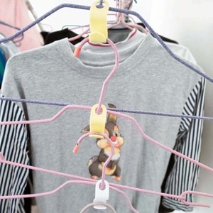 Clothing Organizer <b>Hooks</b> With Stackable Design <b>For</b> Wardrobe Storage And Clothes <b>Hanging</b> In White Pink Blue Green Colors - Product Image 4