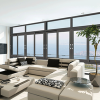 WEI DUN-Arco de alta calidad con recubrimiento de aluminio, marco de aluminio, ventana abatible para apartamento, hotel y construcción comercial