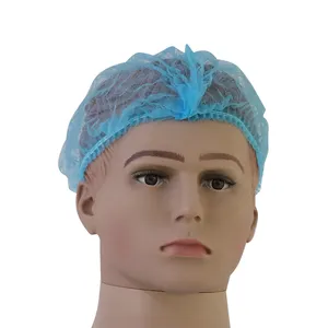 无纺布PP12GSM蓬松帽19英寸21英寸医院外科医疗彩色护士医生帽双弹性