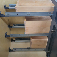 Meuble-lavabo américain de 48 pouces avec double vasque et quincaillerie à fermeture douce