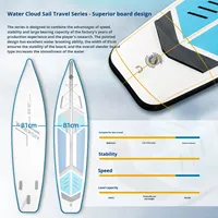 Planche de paddle gonflable HY Sports 3,8 m tout usage à 3 ailerons allongés et élargis en EVA/PVC pour la pêche à la ligne et la dérive, professionnelle et stable