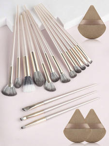 Factory Direct Juego de brochas de maquillaje de sombra de ojos de 15 piezas con logotipo personalizado Etiqueta privada Muestra gratis - Product Image 4