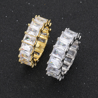 Bague personnalisée en argent 925 et moissanite, en or 14k et 18k, bague cubaine, bijoux pour couple, pour femme et homme