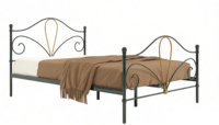 Elegantes Metallbett mit Goldfarbenem Tropfenakzent, Verstellbar, Platzsparend, Robuste Lattenrostunterstützung, Maßanfertigung, Hotelnutzung Uetco