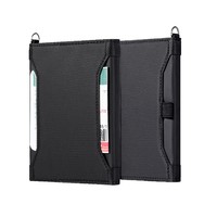 Portefeuille porte-passeport personnalisé avec fermeture magnétique, blocage RFID, porte-cartes multifonction, porte-billets de voyage, en cuir PU, épaisseur 1,5 cm
