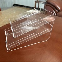 Présentoir double couche en acrylique transparent pour supermarchés, épiceries, vitrine à thé au lait et café