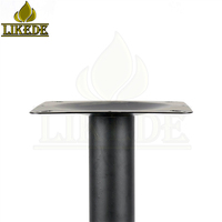 Pied de table en métal, pieds de fixation en fer noir pour table en verre, pied de table simple, base de table