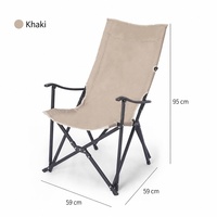 Chaise de camping pliable avec housse en toile respirante, design peu encombrant pour meubles d'extérieur, tables de pique-nique, pelouse, jardin et voyages