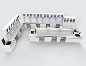 Grande capacité de roulement Table centrale de laboratoire facile à installer banc mural étagère évier pour l'école équipement de laboratoire de table monté au sol - Product Image 4