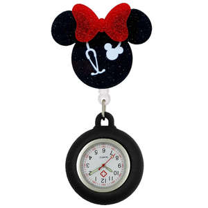 Reloj de Bolsillo Retráctil con Clip para Enfermera o Médico, Diseño de Dibujos Animados NYY, Plástico PVC Brillante, Movimiento de Cuarzo - Product Image 3