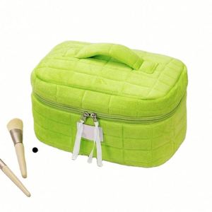 Pochette de voyage souple et portable en polyester et coton, couleurs bonbon, avec fermeture éclair, grande capacité, pour maquillage et cosmétiques, personnalisable avec logo, vente en gros - Product Image 2