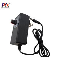 Plug in 3V-12V 1A Led Gradateur Régulateur de vitesse Gradation 3W-12W AC DC Tension réglable Adaptateur secteur pour moteur Bande lumineuse LED