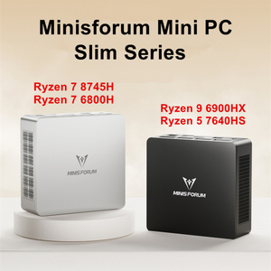 MINISFORUM Slim Series Mini PC UM870 AMD R7 8745H UM760 Slim R5 7640HS 2 * DDR5 2 * PCIE4.0 2,5G LAN NUC Mini ordenador WiFi6E - Product Image 2