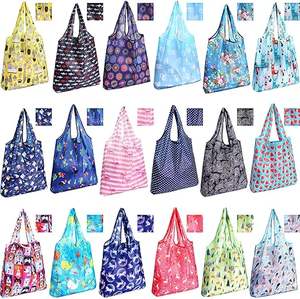 Bolsas de Compra Reutilizables Ecológicas de Poliéster con Estampado de Marca Personalizable, Bolsas de Mano Plegables - Product Image 1