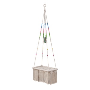 Neues Bohemian-Style Hängendes Buntes Katzenbett Hängematte Handgewebtes Baumwollseil Haustier-Katzenbett für den Heimgebrauch - Product Image 1