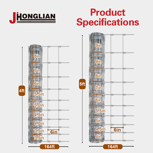 سياج شبكي مجلفن للمزارع، سياج للماشية والخيول والأغنام والرياضات، سلك مجلفن رخيص للحيوانات، سياج مزرعة - Product Image 3