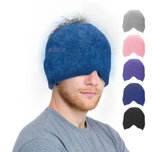 360 Full Coverage Comfortable Gel Hot Cold Migraine Relief Headache Ice Pack Head Wrap Cold Therapy Headache Hat