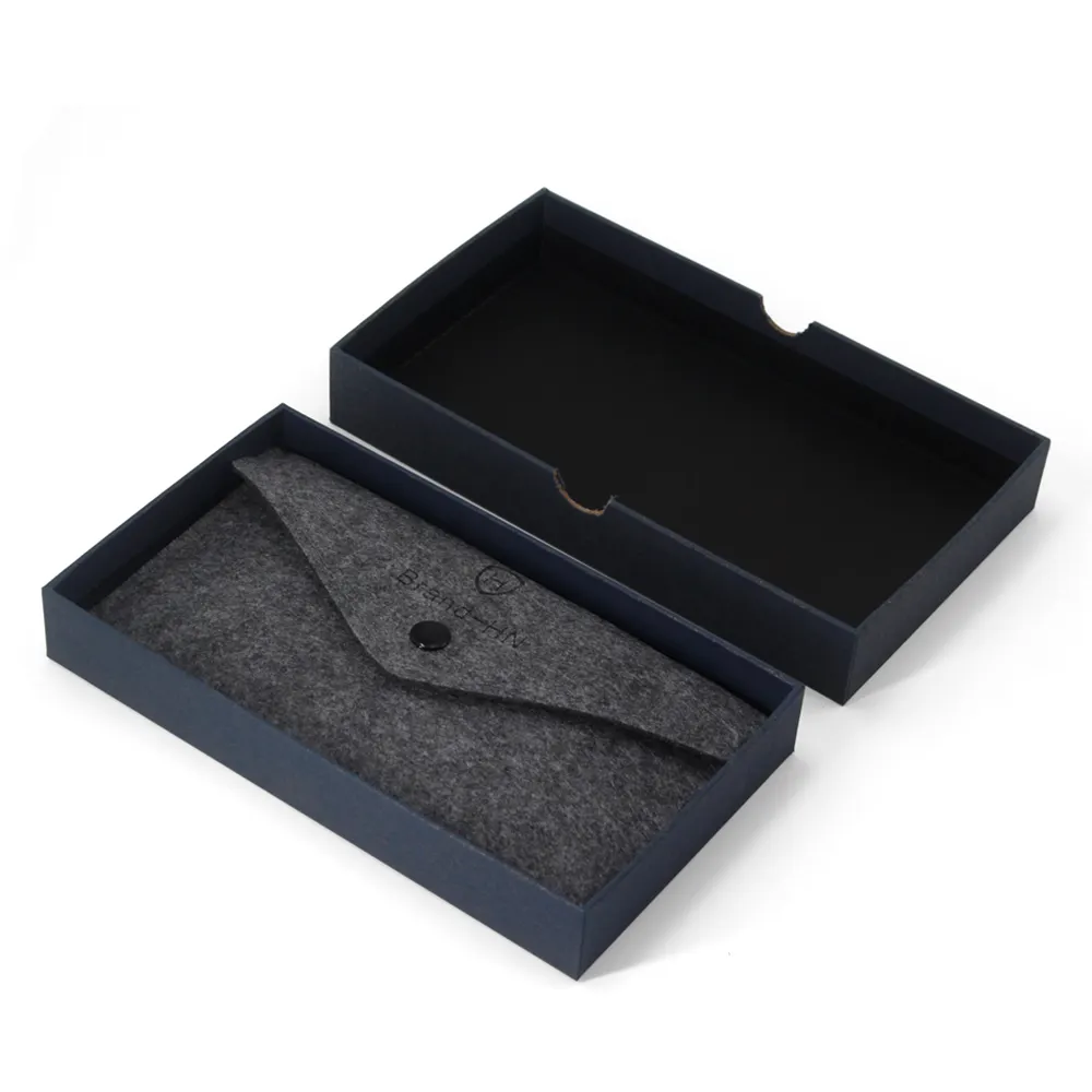 Ensemble de portefeuilles pour hommes de marque de luxe à impression personnalisée emballage cadeau boîte cadeau portefeuille minimaliste pour portefeuille