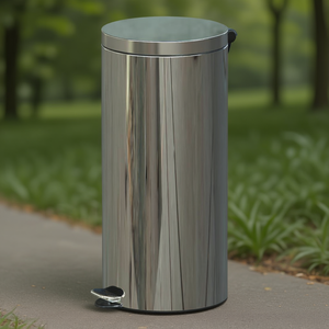 Cestino per Rifiuti in Metallo da 30 L con Pedale per Cucina e Bagno - Product Image 3