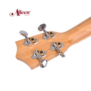 อูคูเลเล่คอนเสิร์ตสีธรรมชาติ 23 นิ้ว ทำจากไม้ไผ่ พร้อมสายสะพาย 2 ตัว (AU09L-23) - Product Image 4