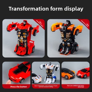 Voiture jouet transformable, voiture <span class=keywords><strong>robot</strong></span> transformable à un bouton, voiture <span class=keywords><strong>robot</strong></span> transformable par collision, jouets <span class=keywords><strong>robot</strong></span> transformables, plastique de haute qualité - Product Image 2