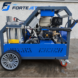 Idropulitrice Industriale ad Acqua Calda 250 Bar, Pulitore ad Alta Pressione 10kW 13HP con Motore a Benzina - Product Image 2