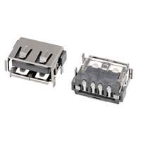 Connecteur Micro USB Type-C 4, 6 ou 9 broches, à 90/180 degrés, avec plaque de montage encastrée, Mini USB 2.0/3.0, plaqué or pour PCB