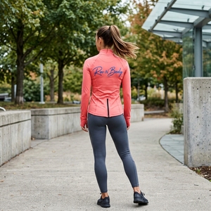 Custom Sustainable Recyclable Spandex Slim Fit Running Yoga Zip <b>Jackets</b> High Elastic Mock Neck Gym Fitness <b>Jacket</b> With Thumbhole - Product Image 2